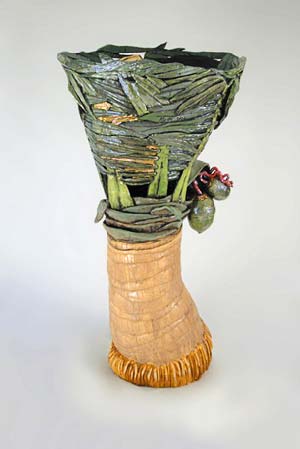Coconut sculptural vessel